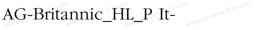 AG-Britannic_HL_P It字体转换